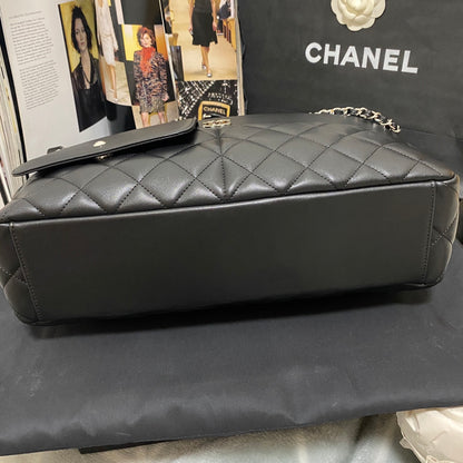 Chanel Calfskin Quilted Ultra Pocket Shopping Tote Navy AS3928