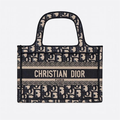 【DIOR】ディオール オブリーク 刺繍 ブックトートミニバッグ