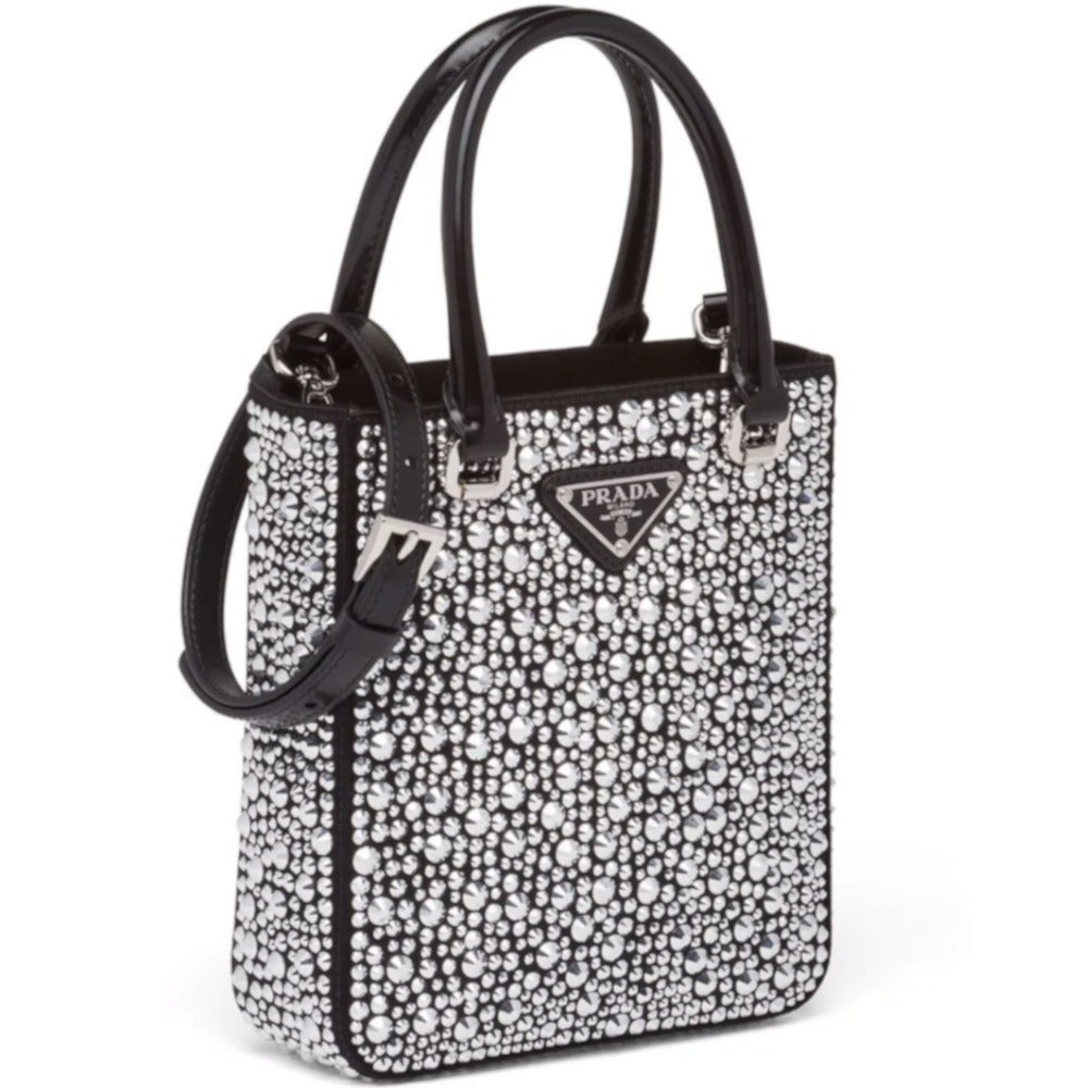 早い者勝ち!【PRADA】キラキラ女子力コーデUP☆クリスタルトート