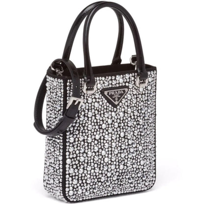 早い者勝ち!【PRADA】キラキラ女子力コーデUP☆クリスタルトート