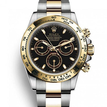 コスモグラフ デイトナ ウォッチ : イエローロレゾール - オイスタースチール＆18 CT イエローゴールド - M116503-0004