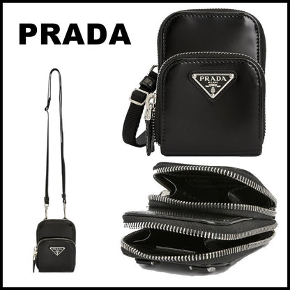 PRADA【関税/送料込】★BRUSHED LEATHER ミニクロスバッグ★