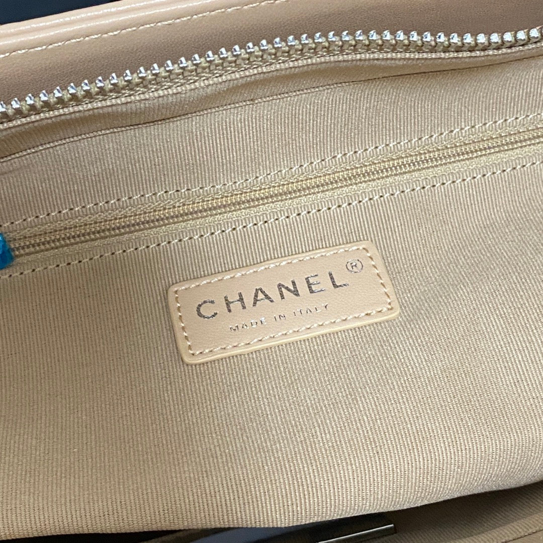 Chanel Calfskin Quilted Ultra Pocket Shopping Tote Navy AS3928