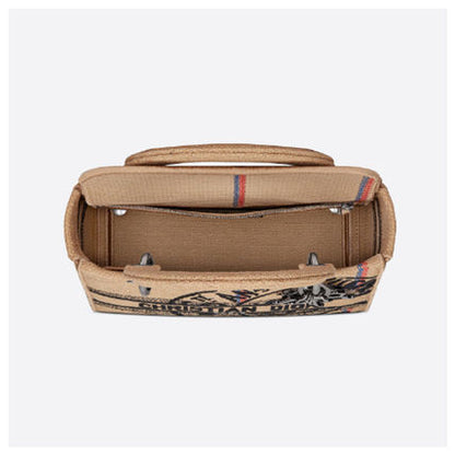 LADY D-LITE ミディアムバッグ Dior Union ジュートキャンバス