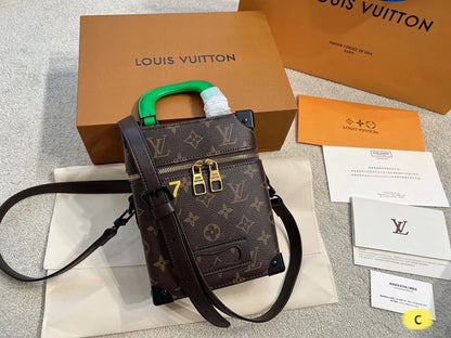 L&v バーティカルボックストランク ハンドバッグ ショルダーバッグ