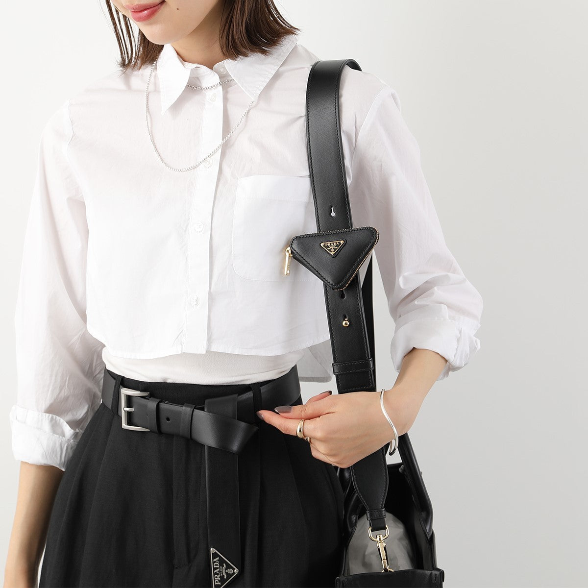 PRADA トートバッグ 1BA376 ASK エンボスロゴ SOFT CALF