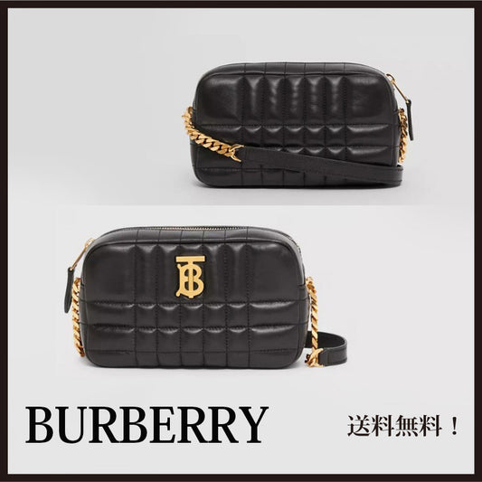 ＊Burberry＊キルティングレザー ミニ ローラ カメラバッグ