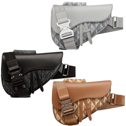 DiorEssentials SADDLE バッグ CD Diamond キャンバス & スムースカーフスキン