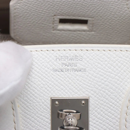 エルメス バーキン25 ヴォーエプソン ホワイト シルバー金具