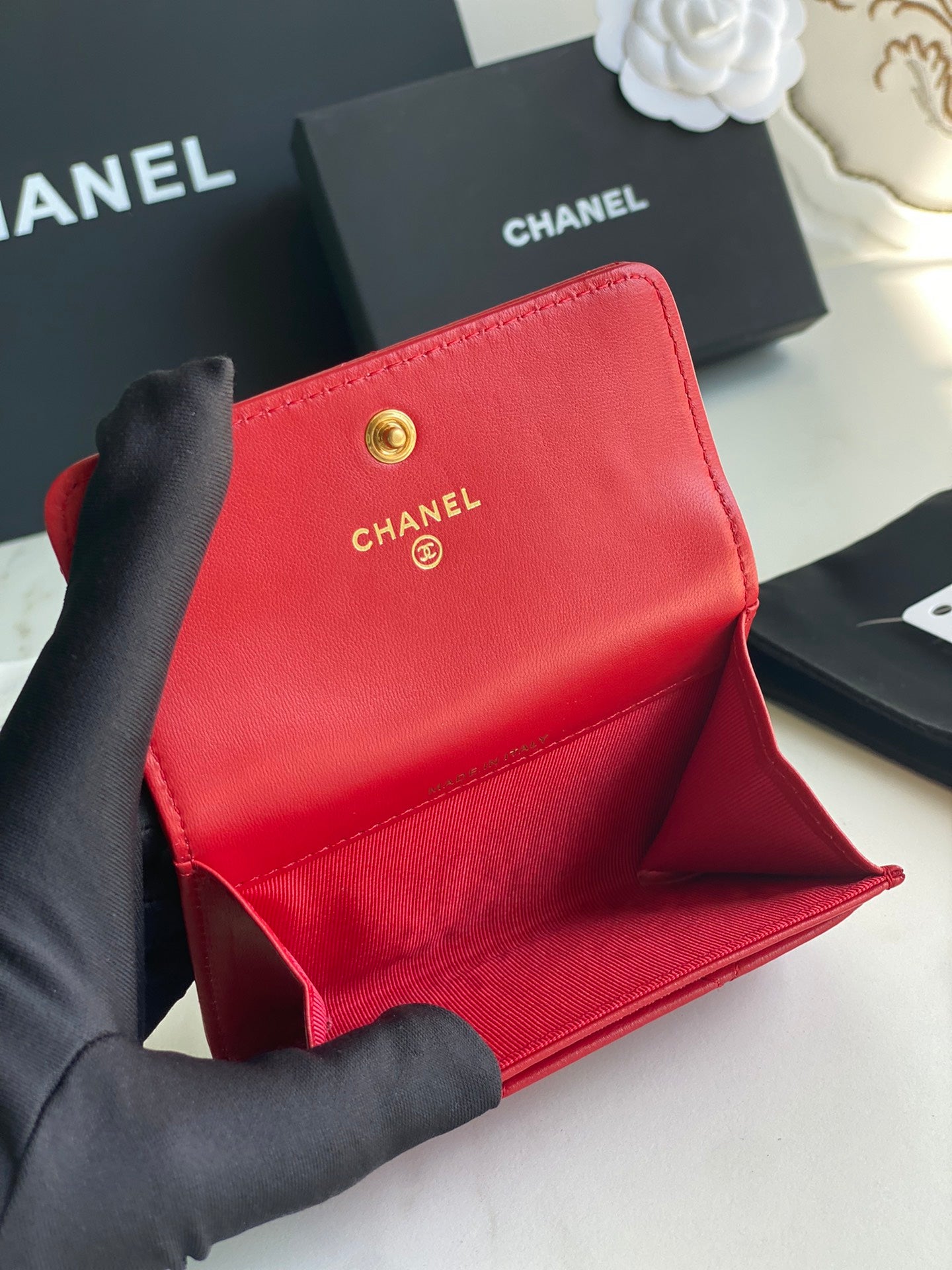 CHANEL 19 FLAP CARD HOLDER AP1790