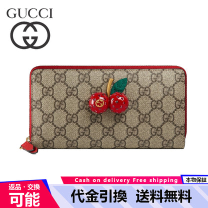 【人気商品】チェリー(さくらんぼ) 付き GGスプリーム キャンバス ジップアラウンドウォレット