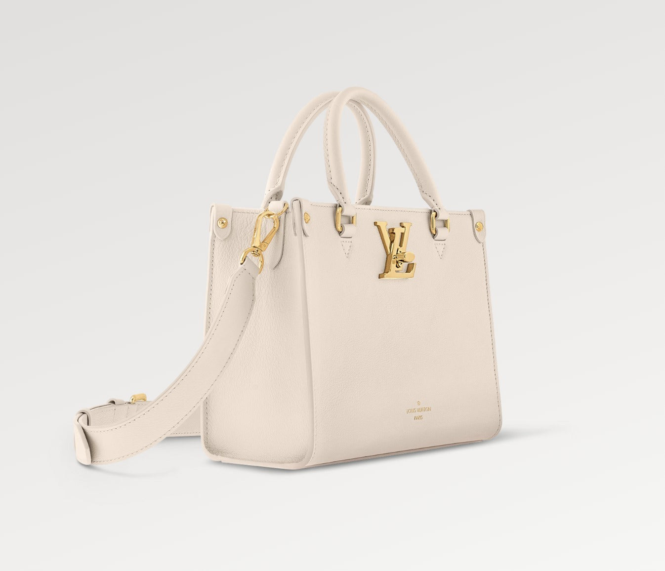 LV レザー スクエア トート ロック＆ゴー ブラック ホワイト M22311 M23637