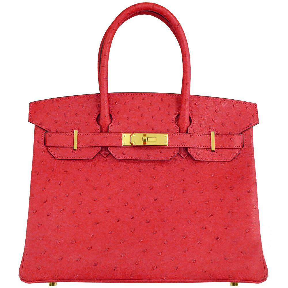 【HERMES】エルメス バーキン 30cm オーストリッチ ゴールド金具