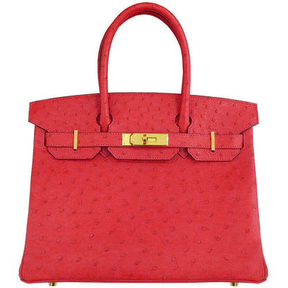 【HERMES】エルメス バーキン 30cm オーストリッチ ゴールド金具