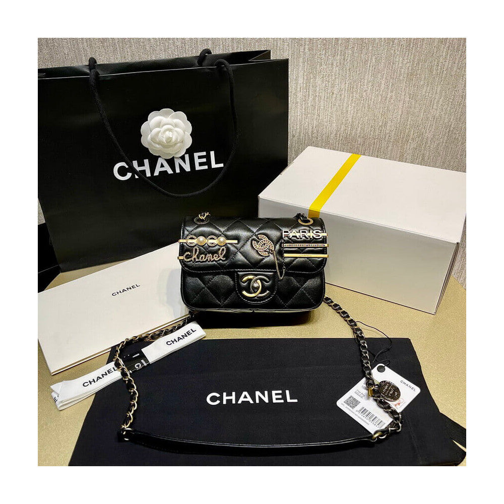 【入手困難】25ans雑誌掲載！中条あやみ愛用Chanel Pearls Charms Mini Flap Bag AS2978