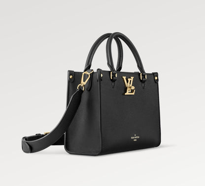 LV レザー スクエア トート ロック＆ゴー ブラック ホワイト M22311 M23637