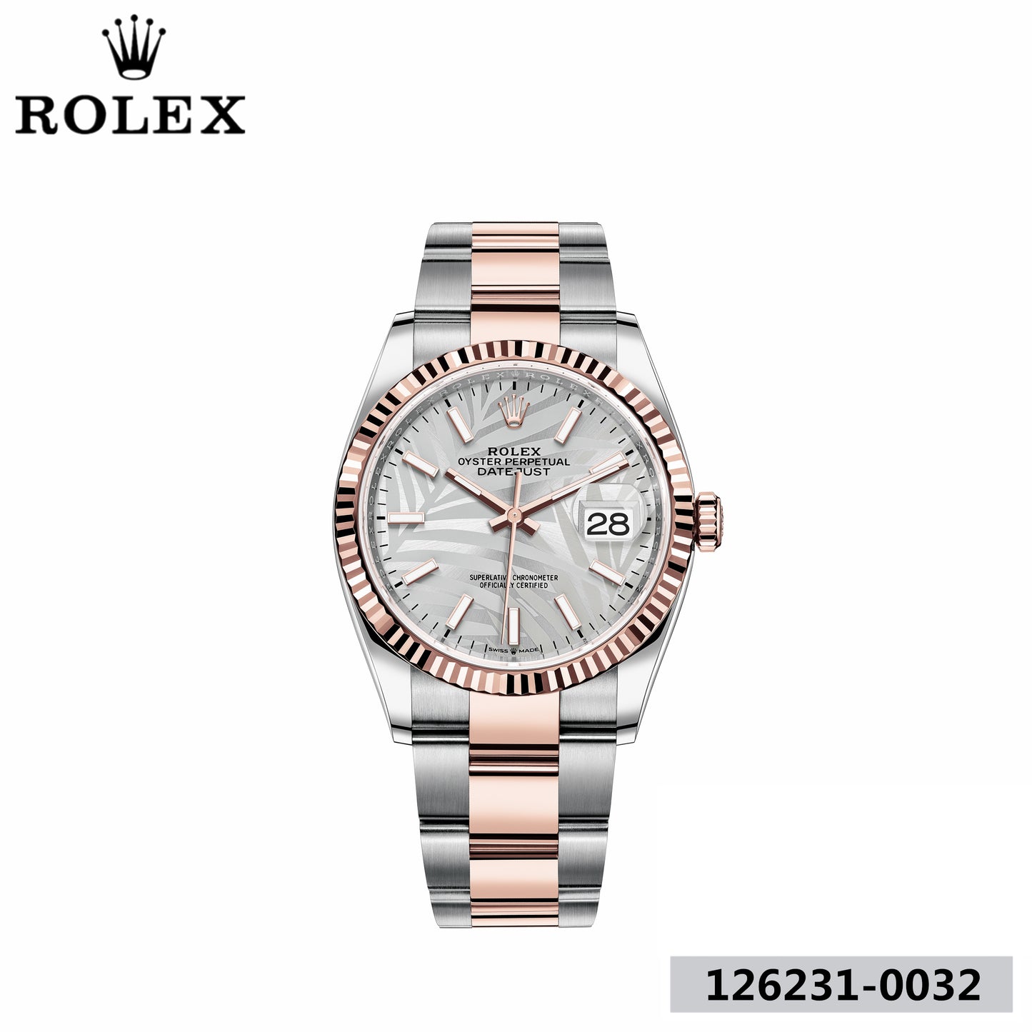 デイトジャスト 36 オイスター 36 mm オイスタースチール＆エバーローズゴールド