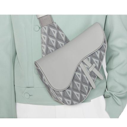 DiorEssentials SADDLE バッグ CD Diamond キャンバス & スムースカーフスキン