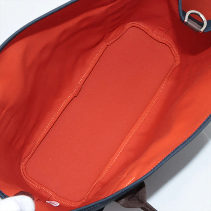 エルメス サックドパンサージュグルーム キャンバス ネイビー シルバー金具