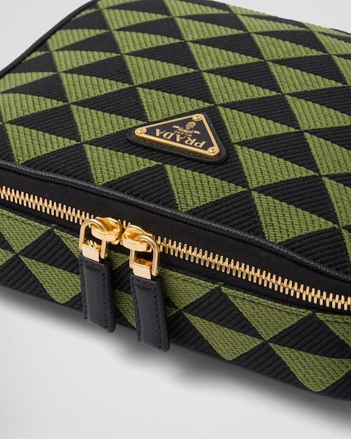 ★PRADA直営店★エンブロイダリー ファブリックバッグ