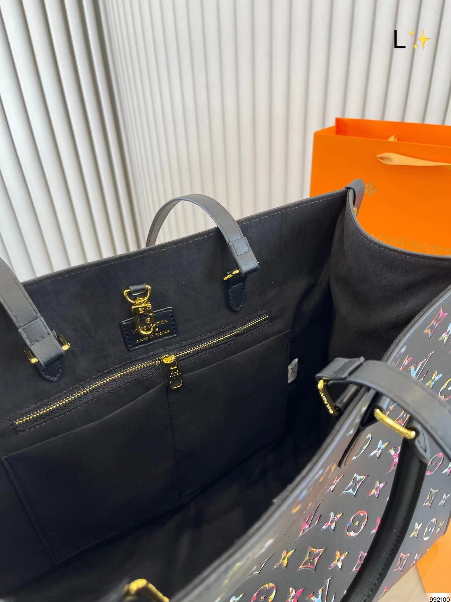 L&v カラフルなパターン ハンドバッグ ショッピングバッグ【50%オフ 送料無料】