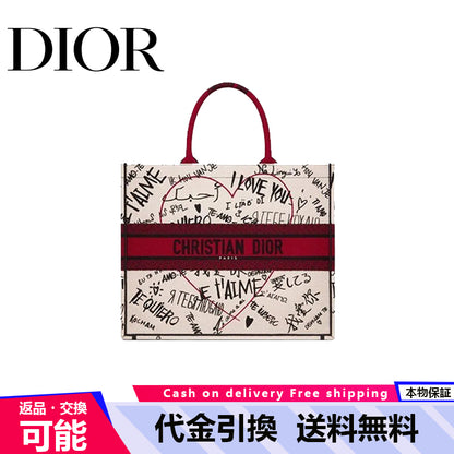 BOOK TOTE多色落書き模様の刺繍