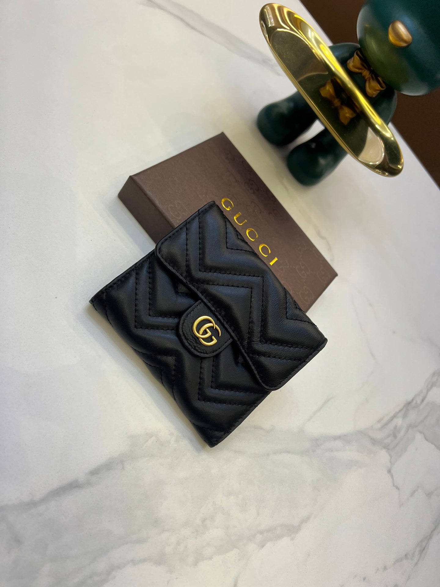 【GUCCI】関税負担なしGUCCI 〔GGマーモント〕 コイン＆紙幣 カードケース