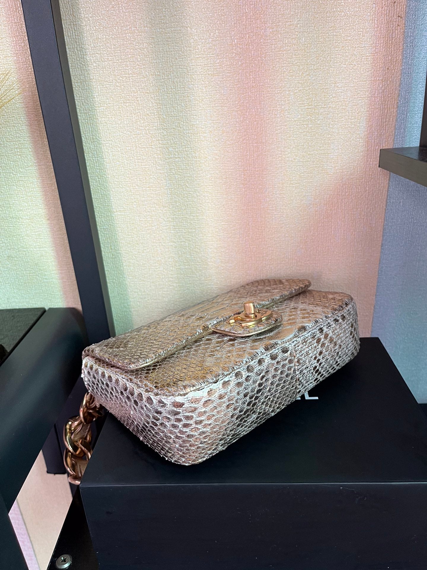 BOLSA CHANEL 2.55 PYTHON FLAP BAG AS3214