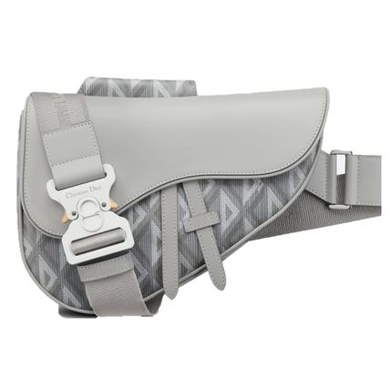 DiorEssentials SADDLE バッグ CD Diamond キャンバス & スムースカーフスキン