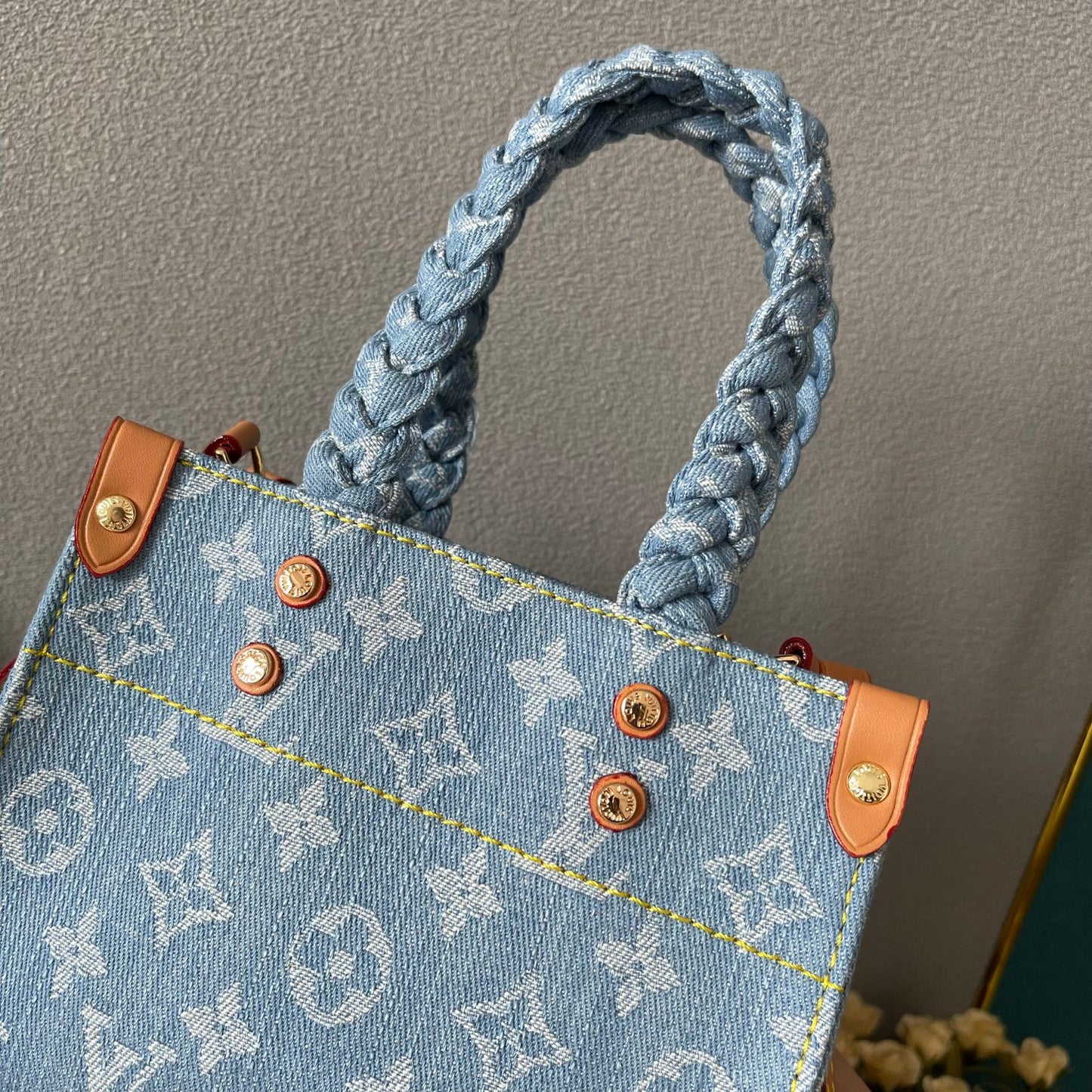 LouisVuitton ブルーデニムデニムスクエアバッグシリーズ M46993 M47054