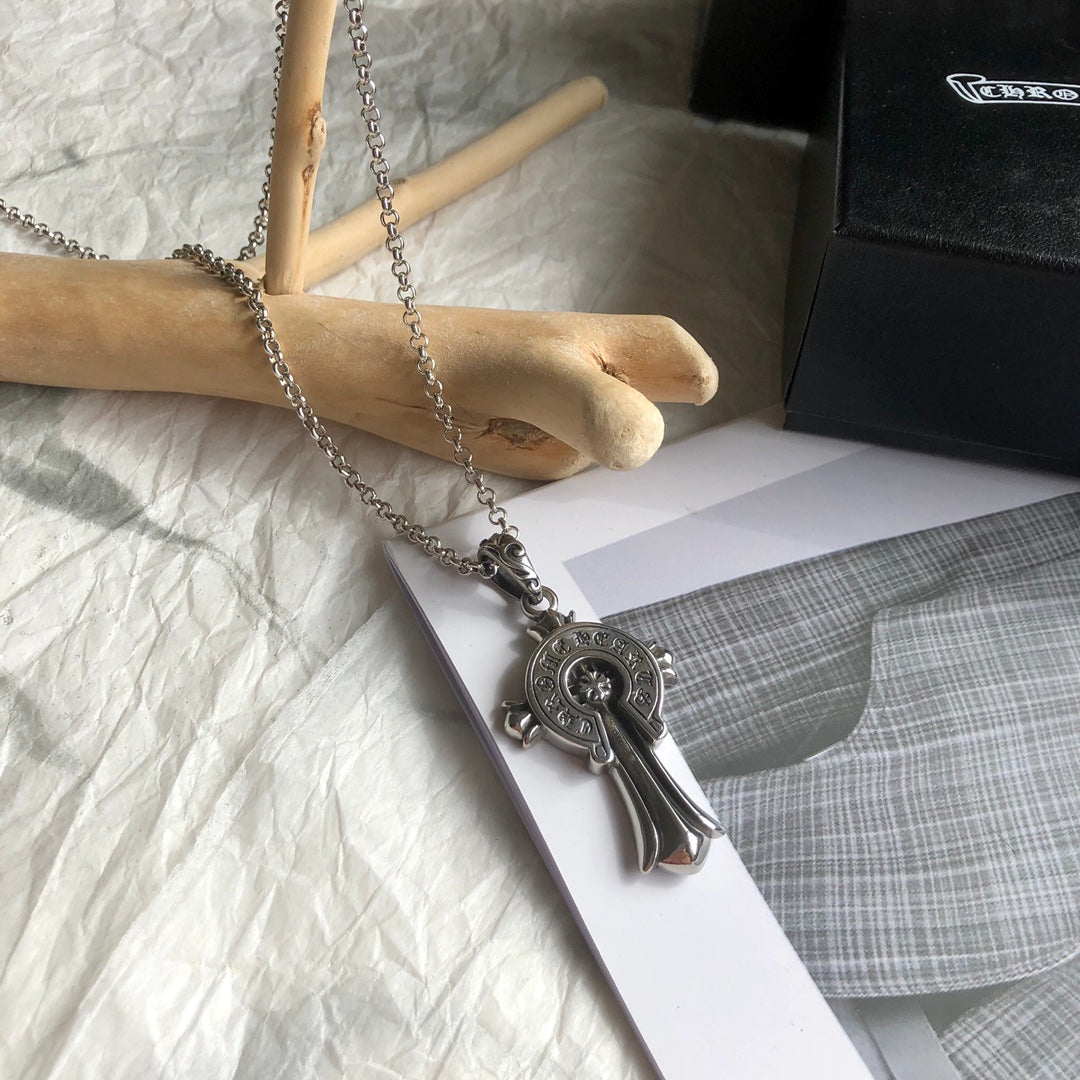 Chrome Hearts クロムハーツ バッジクロスネックレス 65cm