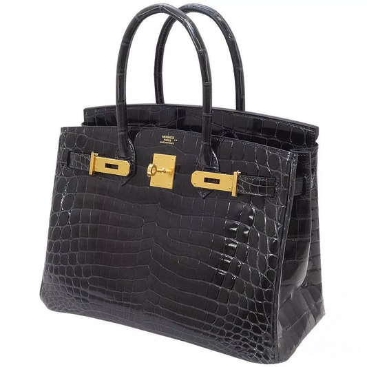 【HERMES】エルメス バーキン 30cm クロコダイル ゴールド金具
