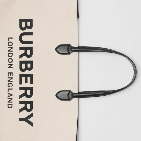 【BURBERRY】VIP価格で関送込★ロゴデティールキャンバス トート