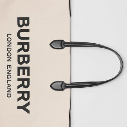 【BURBERRY】VIP価格で関送込★ロゴデティールキャンバス トート