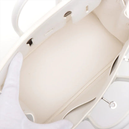 エルメス バーキン25 ヴォーエプソン ホワイト シルバー金具