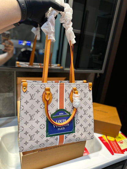 【L&V】23 ハンドバッグ 1854lvバッグ印刷 大容量 34cm