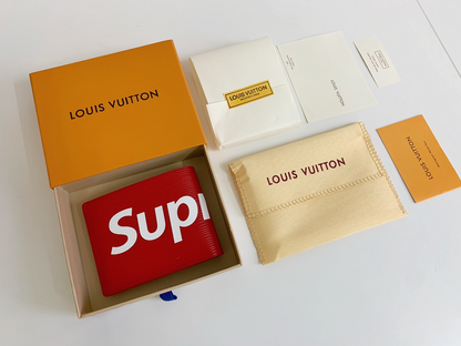 【LOUIS VUITTON】入手困難 Supreme×LouisVuitton エピ ウォレット レッ
