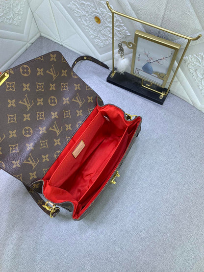 LouisVuitton モノグラムキャンバスボディにグレイン牛革のレオパードパッチ付き M47203 M40780