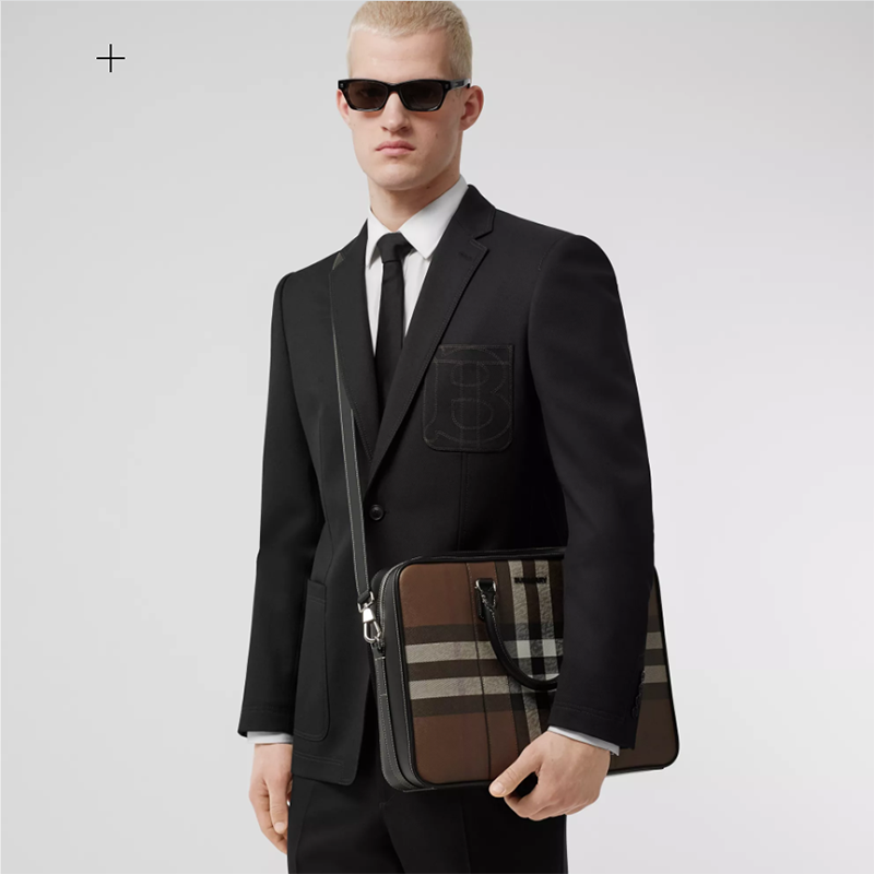 【Burberry】バーバリー チェック キャンバス ワーク バッグ