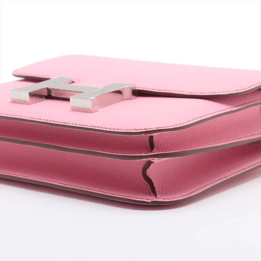 エルメス コンスタンス3 ミニ18 ヴォーエプソン ピンク シルバー金具