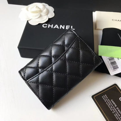 Chanel Classic Leather Wallet In Black