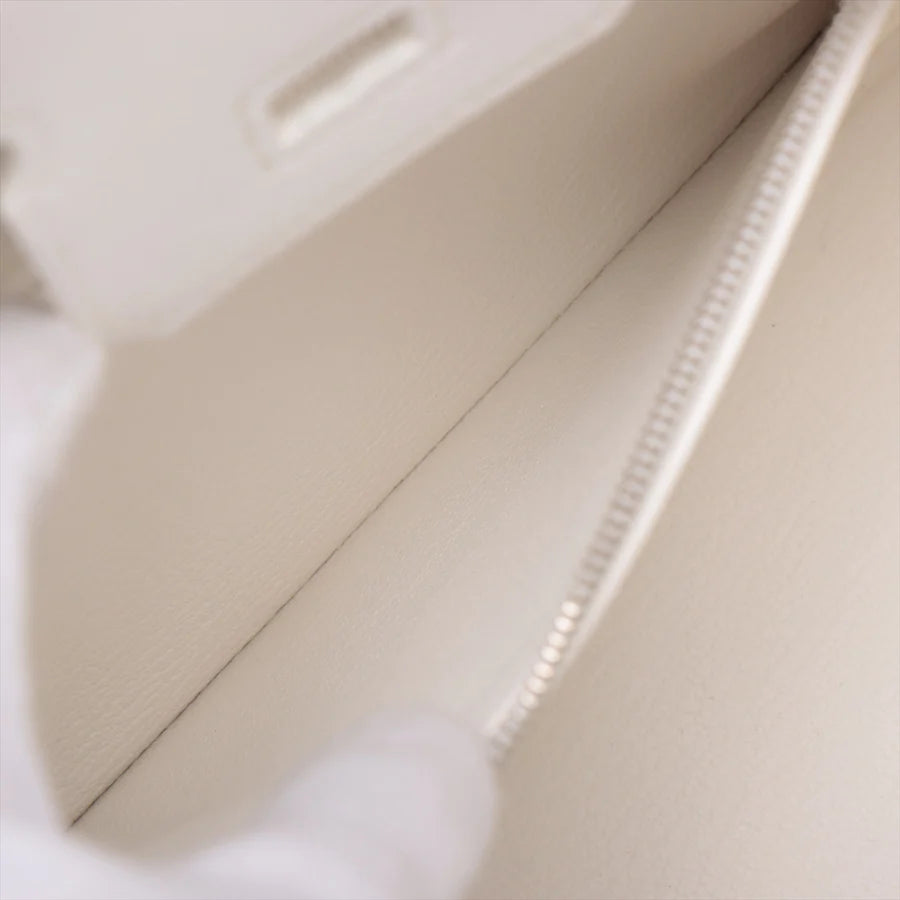 エルメス バーキン25 ヴォーエプソン ホワイト シルバー金具