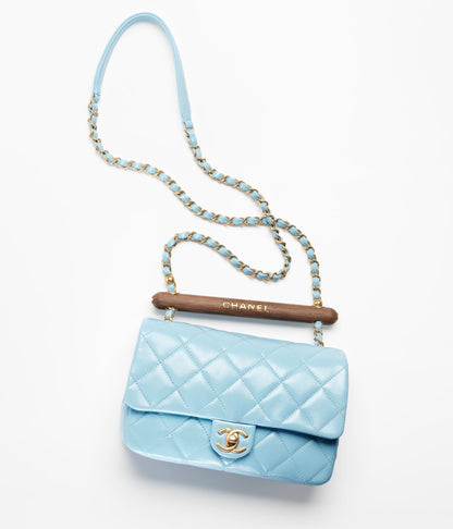 スモール トップハンドル フラップ バッグ