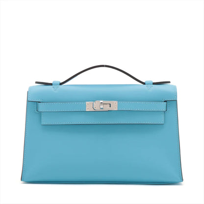 エルメス ポシェットケリー ヴォースイフト ブルーノール シルバー金具