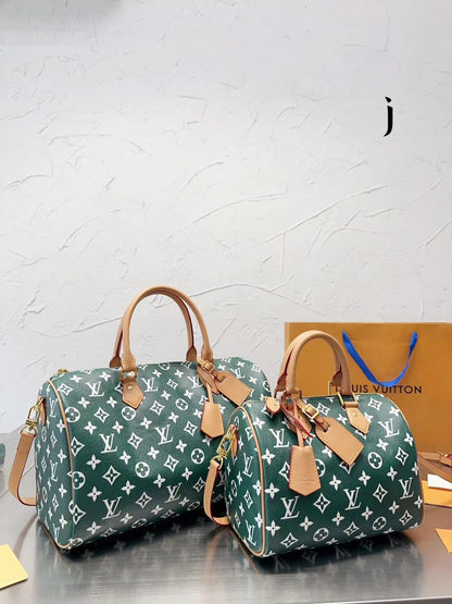 L&V トラベルバッグ レザーバッグ 大容量[限定オファー]