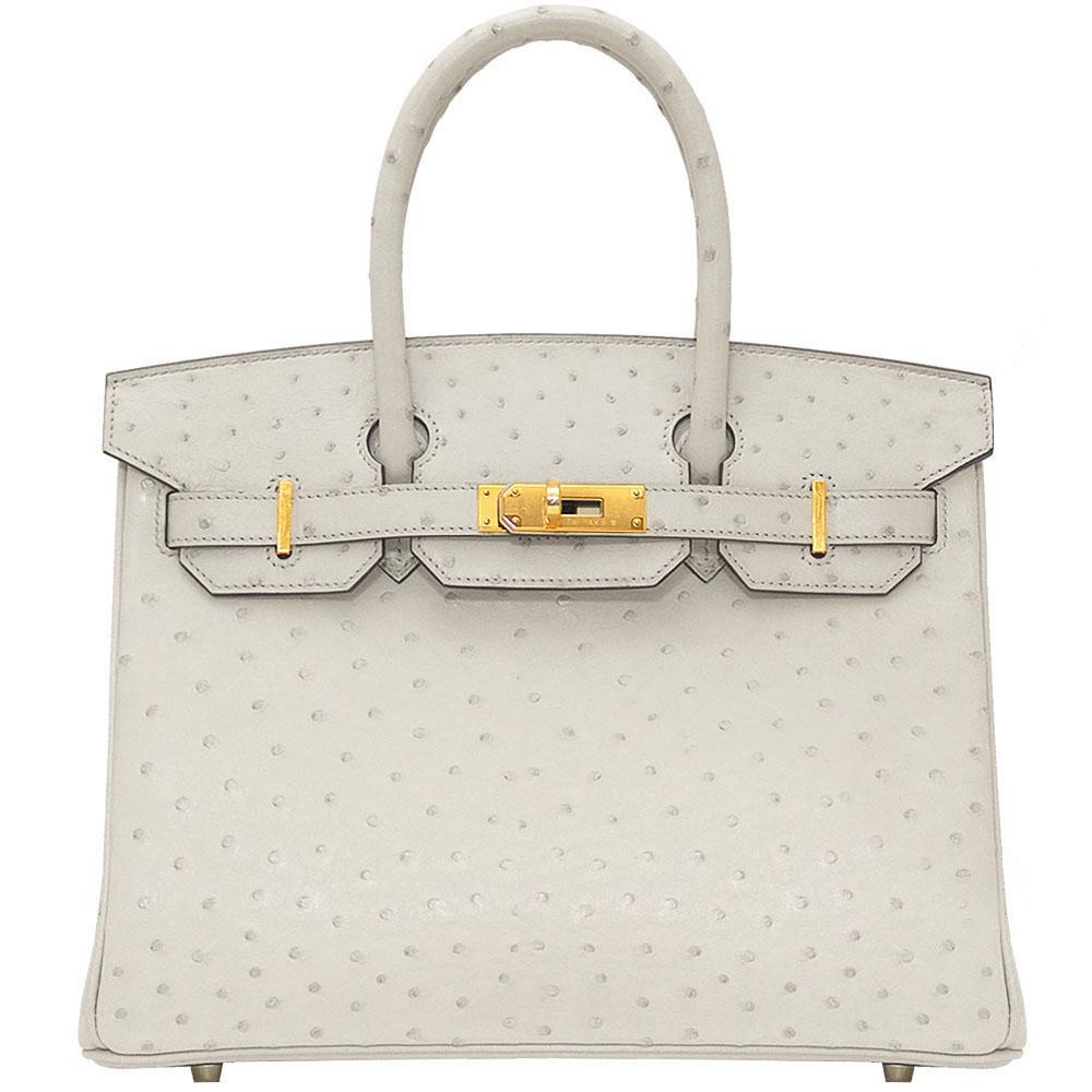 【HERMES】エルメス バーキン 30cm オーストリッチ ゴールド金具