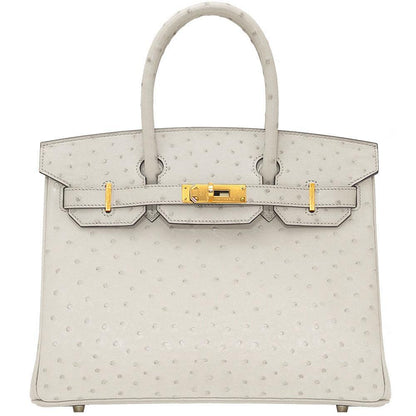 【HERMES】エルメス バーキン 30cm オーストリッチ ゴールド金具