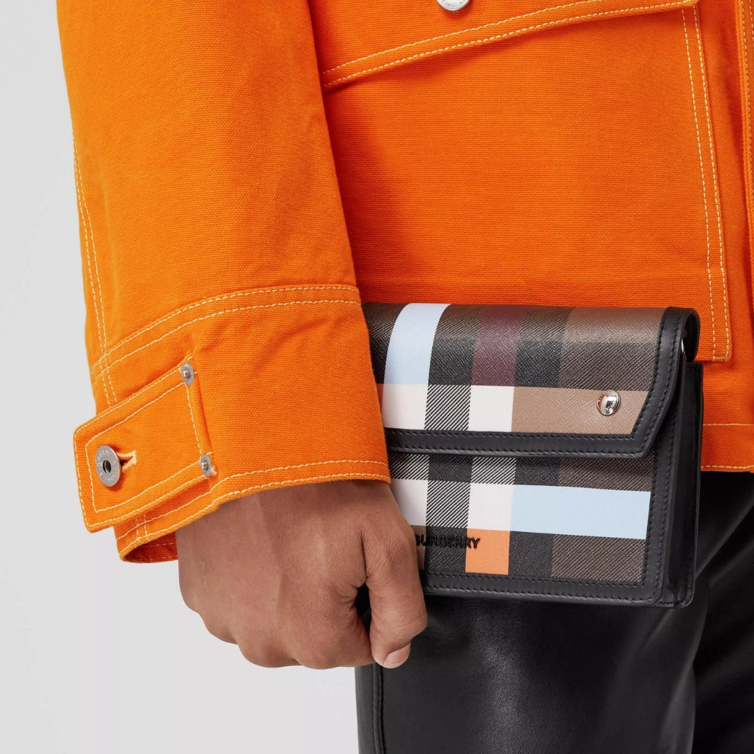 新作【BURBERRY】バーバリー チェック レザーショルダーバッグ