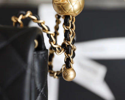 Chanel classic flap mini with golden ball