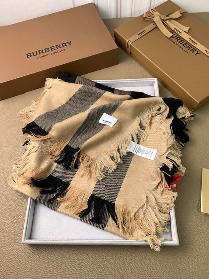【2024】【BURBERRY バーバリー】オートクチュール ファッション トランジショナル カラー ロング ビアード スカーフ35*240CM